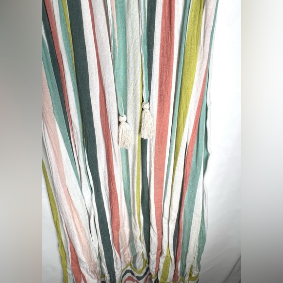 World Market Striped Multicolor Maxi Kaftan Dress L/XL - Picture 3 of 6